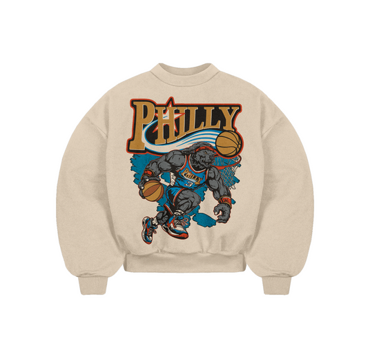 Philly Hoops Vintage Sweatshirt (Oversized)